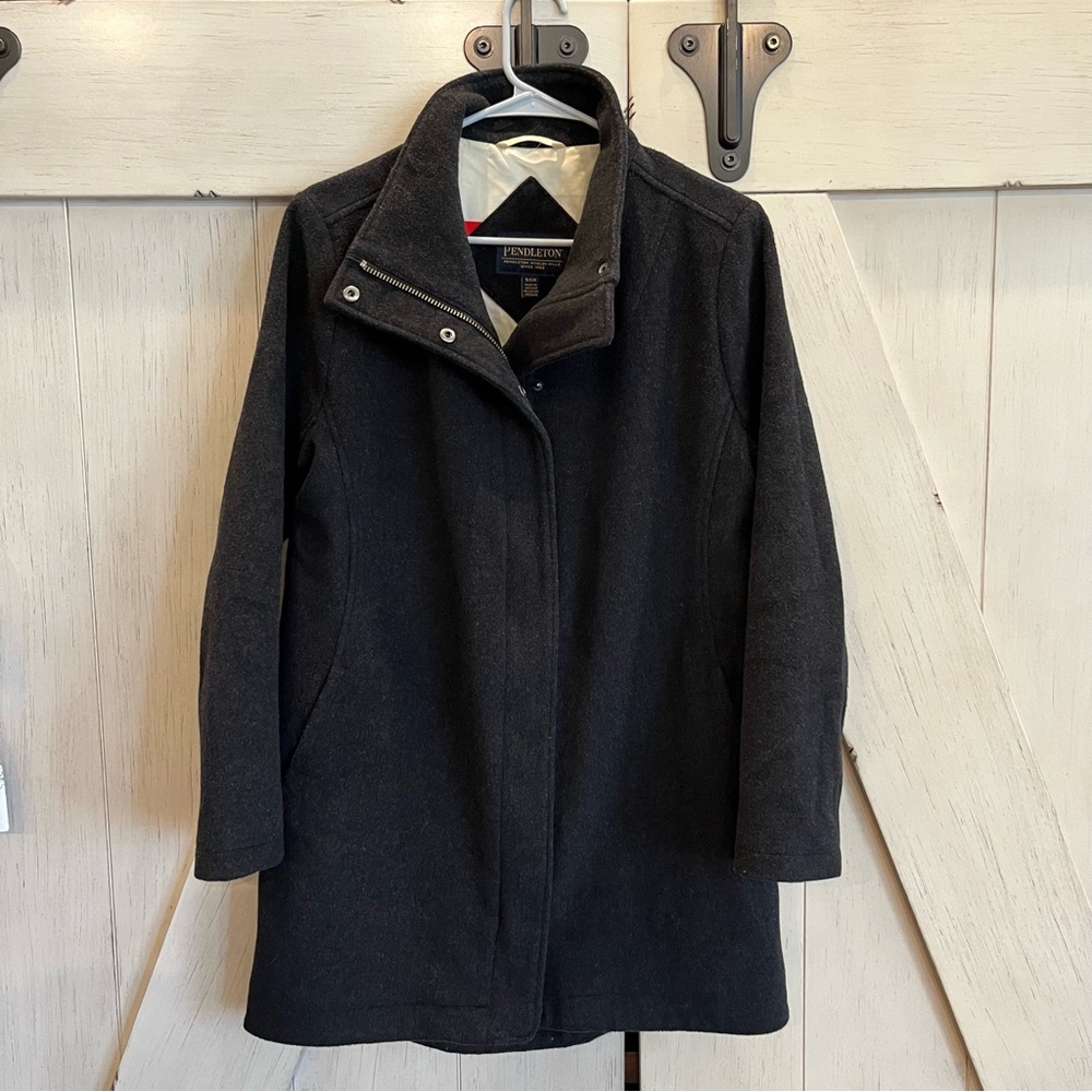 Pendleton Jacket Size Small, Dark Heather Gray Wo… - image 2